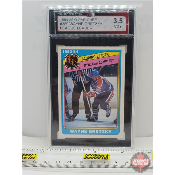 1984-85 O-Pee-Chee #380 Wayne Gretzky : Oilers (Certified KSA 3.5 VG+)