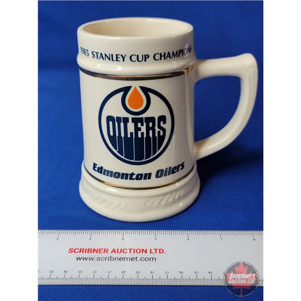 1985 NHL Stanley Cup Champions Beer Stein - Edmonton Oilers