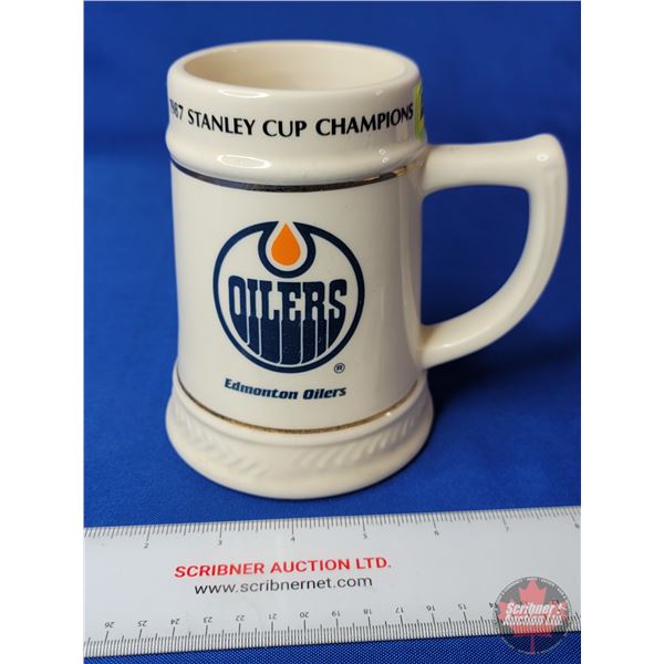 1987 NHL Stanley Cup Champions Beer Stein - Edmonton Oilers