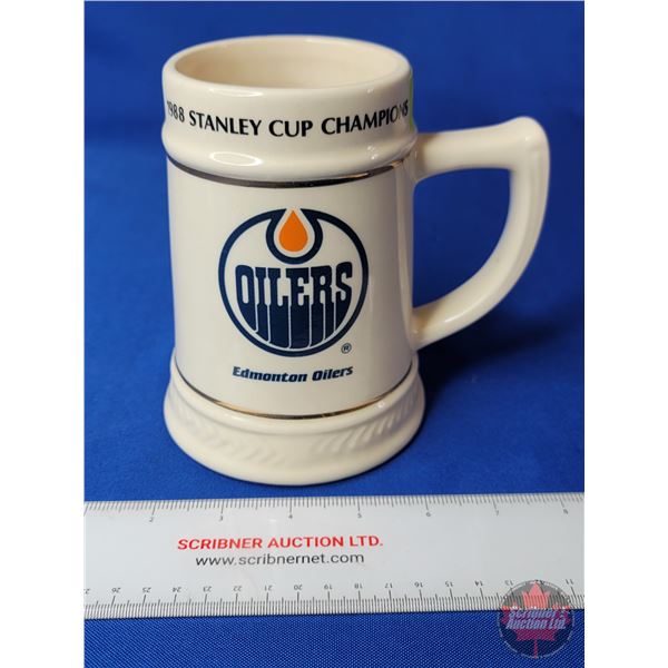 1988 NHL Stanley Cup Champions Beer Stein - Edmonton Oilers