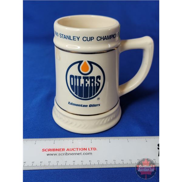 1990 NHL Stanley Cup Champions Beer Stein - Edmonton Oilers