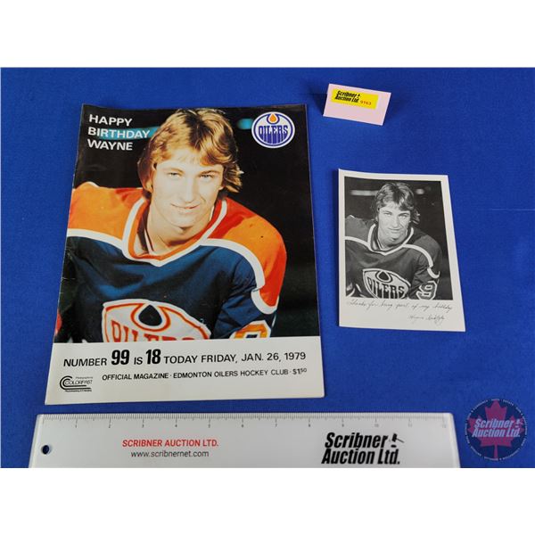 Official Magazine : Edmonton Oilers Hockey Club "HAPPY BIRTHDAY WAYNE" "Number 99 is 18 Today Friday
