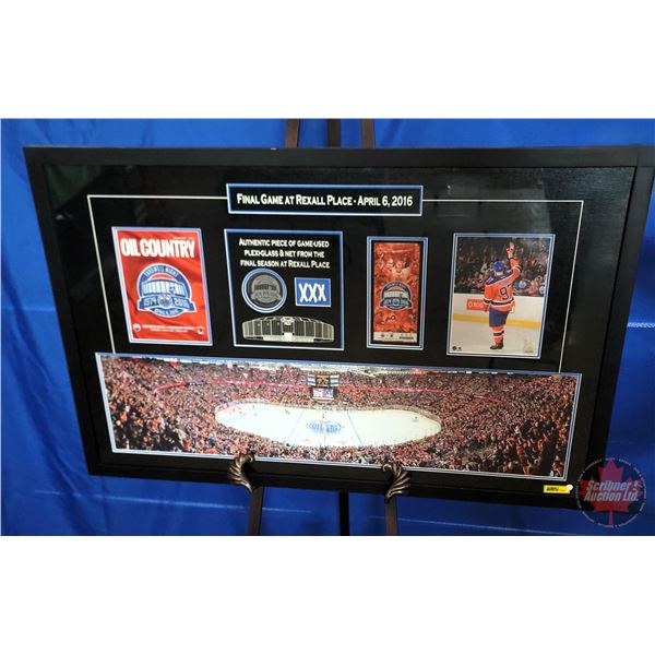FINAL GAME AT REXALL PLACE - APRIL 6, 2016 COA on Back "This Frame contains an authentic piece of ga