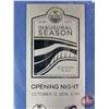 Image 3 : Inaugural Season Opening Night : Oct 12, 2016 Commemorative Ticket (Metal) (6-1/2" x 2-1/2")  & Inau