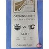 Image 4 : Inaugural Season Opening Night : Oct 12, 2016 Commemorative Ticket (Metal) (6-1/2" x 2-1/2")  & Inau