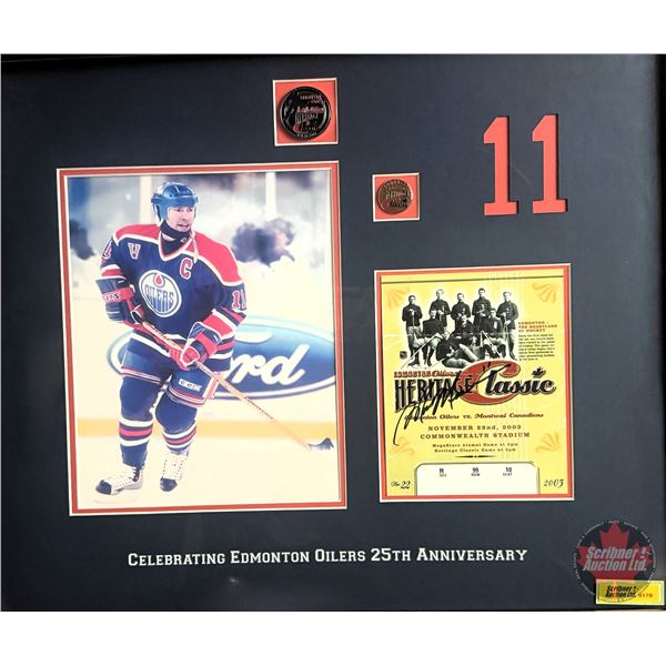 CELEBRATING EDMONTON OILERS 25TH ANNIVERSARY Autographed "Heritage Classic" Photographic Print "Mark