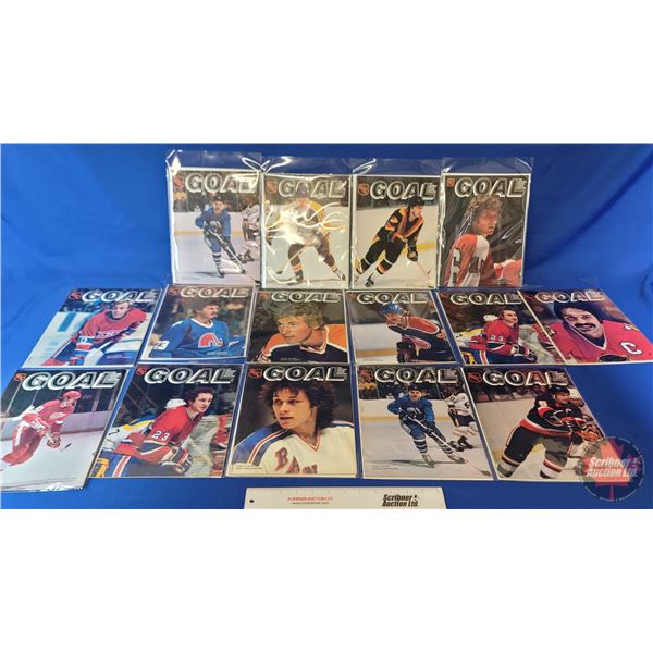 NHL GOAL : National Hockey League Magazines (15) Variety from 1979 - 1980 - 1981