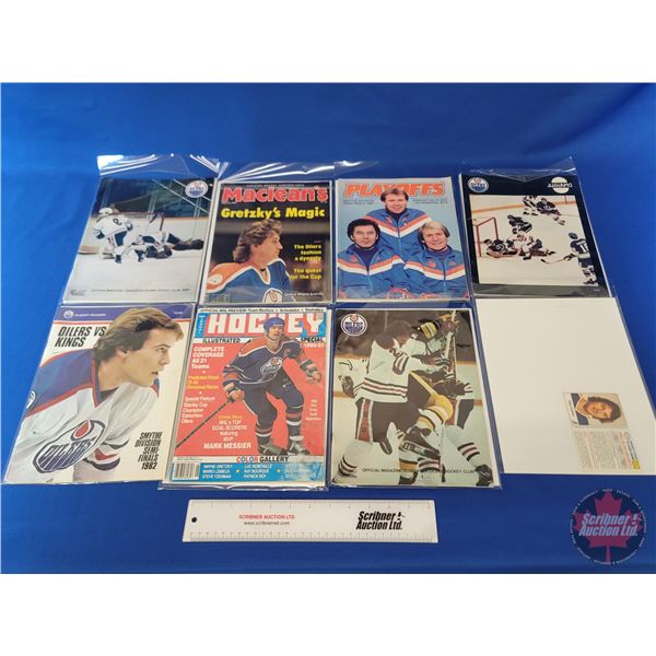 Variety of Ephemera :  Hockey Magazines - Variety (7) ; ESSO Hockey Stars TV Cash Game Clipping "Pau