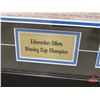 Image 4 : EDMONTON OILERS STANLEY CUP CHAMPION : Team Photo / 2 Pins ~ Professionally Framed & Matted (15-1/4"
