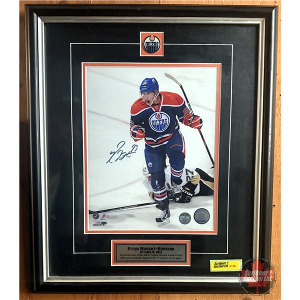 RYAN NUGENT-HOPKINS Oct 9, 2011 : First Goal Edmonton : Autographed Photographic Print (COA #NR02960