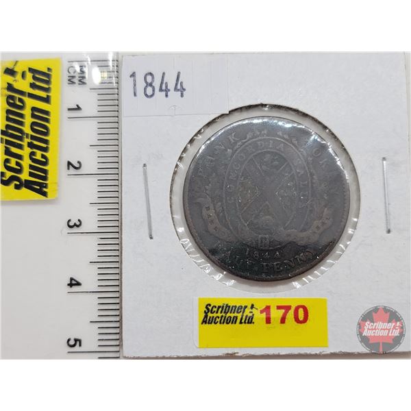 Province of Canada : Bank of Montreal : 1844 Half Penny Bank Token  (SEE PICS!)