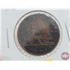 Image 2 : Province du Canada Un Sou : 1852 Half Penny : Quebec Bank Token  (SEE PICS!)