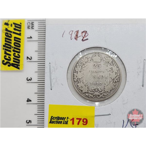 Canada Twenty Five Cent 1912 (SEE PICS!)  (Listing & Descriptions are a GUIDE ONLY and are subject t