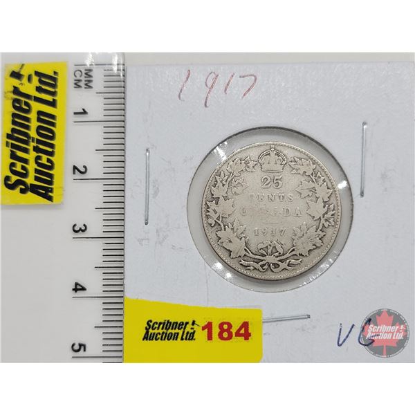 Canada Twenty Five Cent 1917 (SEE PICS!)  (Listing & Descriptions are a GUIDE ONLY and are subject t