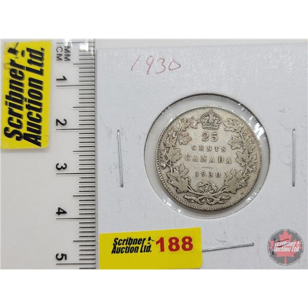 Canada Twenty Five Cent 1930 (SEE PICS!)  (Listing & Descriptions are a GUIDE ONLY and are subject t