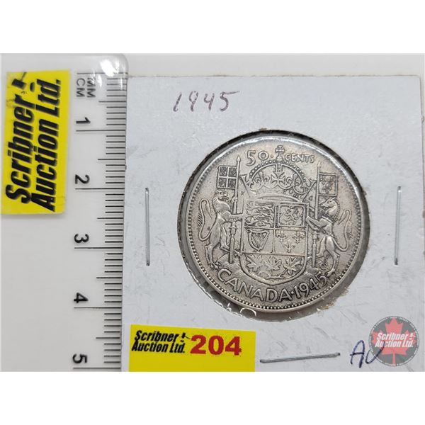 Canada Fifty Cent 1945 (SEE PICS!)  (Listing & Descriptions are a GUIDE ONLY and are subject to chan