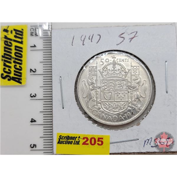 Canada Fifty Cent 1947 S7 (SEE PICS!)  (Listing & Descriptions are a GUIDE ONLY and are subject to c