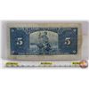 Image 4 : Bank of Canada $5 Bill 1937 : Coyne/Towers #ES2684964 (See Pics for Varieties, Conditions, Serial Nu