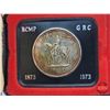 Image 2 : RCM Canada Silver Dollar RCMP-GRC 1873-1973 (Black Clamshell Case) (SEE PICS!)  (Listing & Descripti