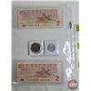 Image 5 : Collector Combo 1986 Canada (4): - Sequential $2 Bills (2) : Bonin/Thiessen #CBI7371804-805 - Fifty 