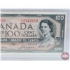 Image 2 : Canada $100 Bill 1954DF "Devil's Face" : Beattie/Coyne #AJ2343959 (BCS Cert: Extra Fine 45 Original)
