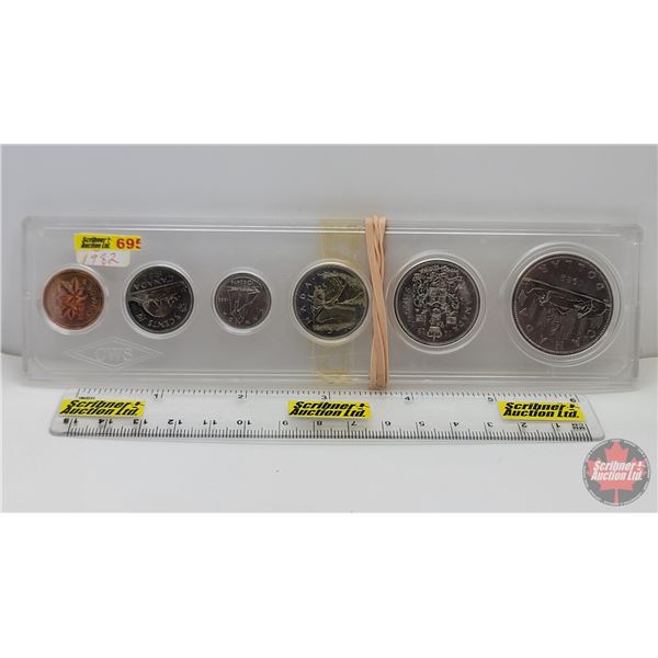 Canada Coins 1982 (Hardshell Case) : One Cent; Five Cent; Ten Cent; Twenty Five Cent; Fifty Cent; Do