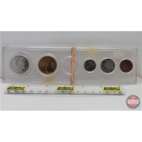 Canada Coins 1987 (Hardshell Case) : One Cent; Five Cent; Ten Cent; Twenty Five Cent; Dollar (SEE PI