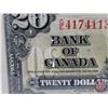 Image 4 : Bank of Canada $20 Bill 1937 : Gordon/Towers #CE4174113  (See Pics for Varieties, Conditions, Serial