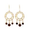 Image 1 : Plated 18KT Yellow Gold and Sterling Silver 3.80ctw Smokey Quartz Earrings