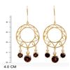 Image 3 : Plated 18KT Yellow Gold and Sterling Silver 3.80ctw Smokey Quartz Earrings