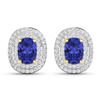 Image 1 : 14KT Yellow Gold 1.24ctw Tanzanite and Diamond Earrings