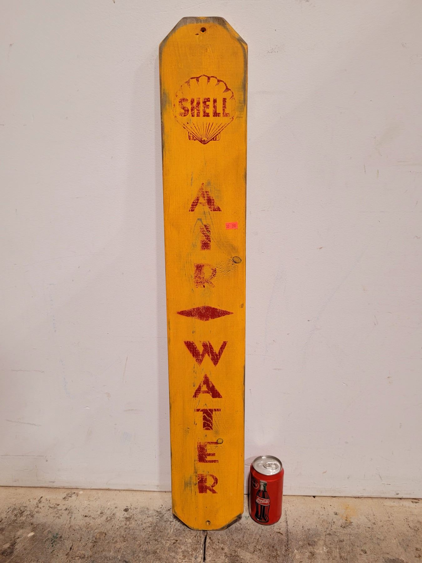 VTG Wooden Shell Advertising Sign