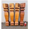Image 1 : 4 VTG Solid Wooden Table Legs