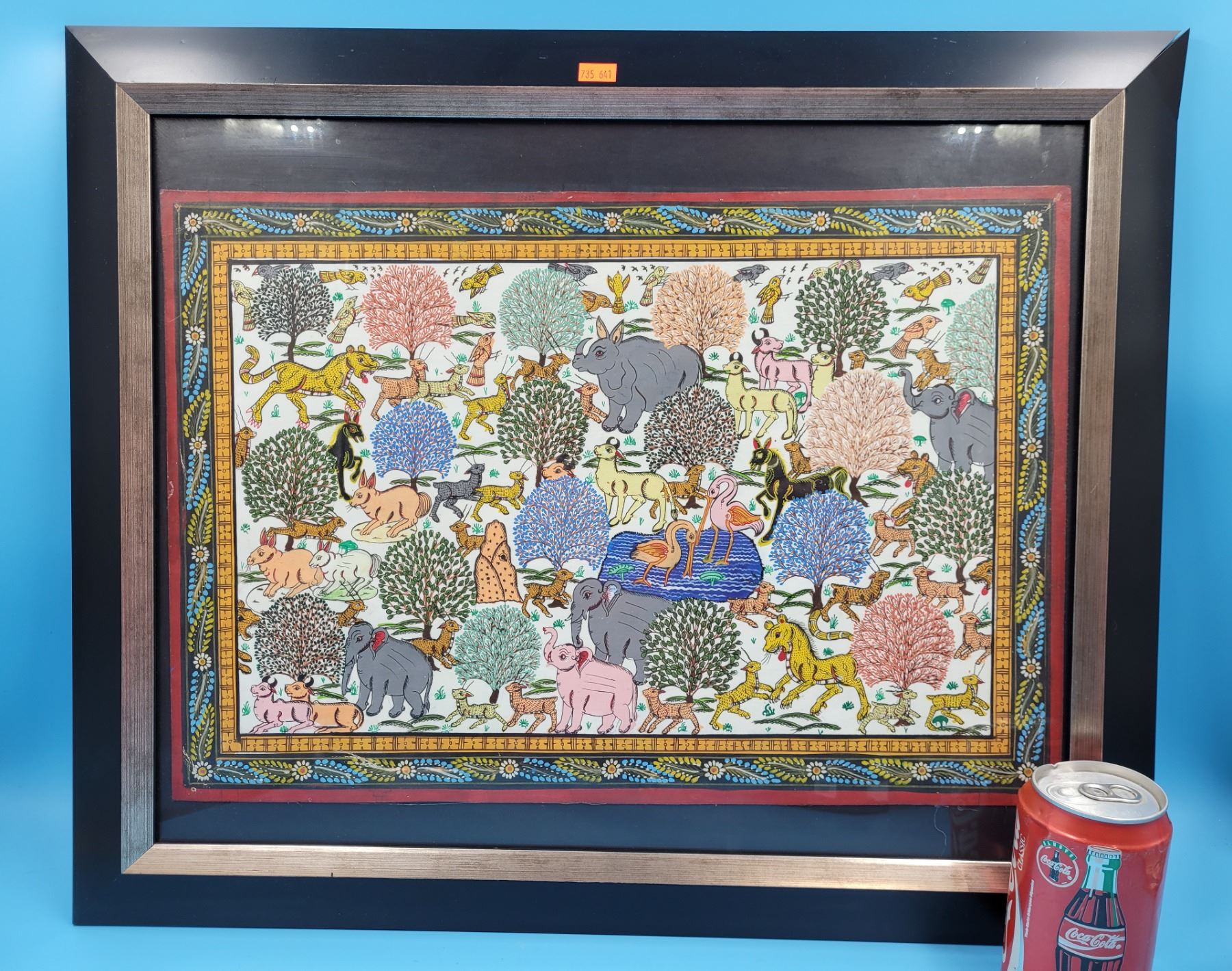 Framed Indian Pattachitra Print