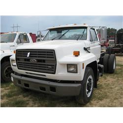 1992 FORD F600 S/A CAB & CHASSIS