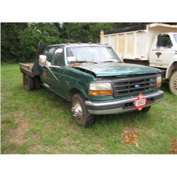 1995 FORD F350 CREW CAB FLATBED