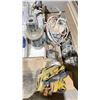Image 1 : LOT ASST MOTORS, PAINT, POT, TIE DOWNS  & MISC