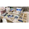 Image 1 : LARGE LOT ASST HARDWARE, PLASTIC, DRILL BITS, & MISC ITEMS