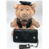 Image 1 : 1998 HARLEY DAVIDSON PLUSH PIG BIKER AND WALLET WITH CHAIN