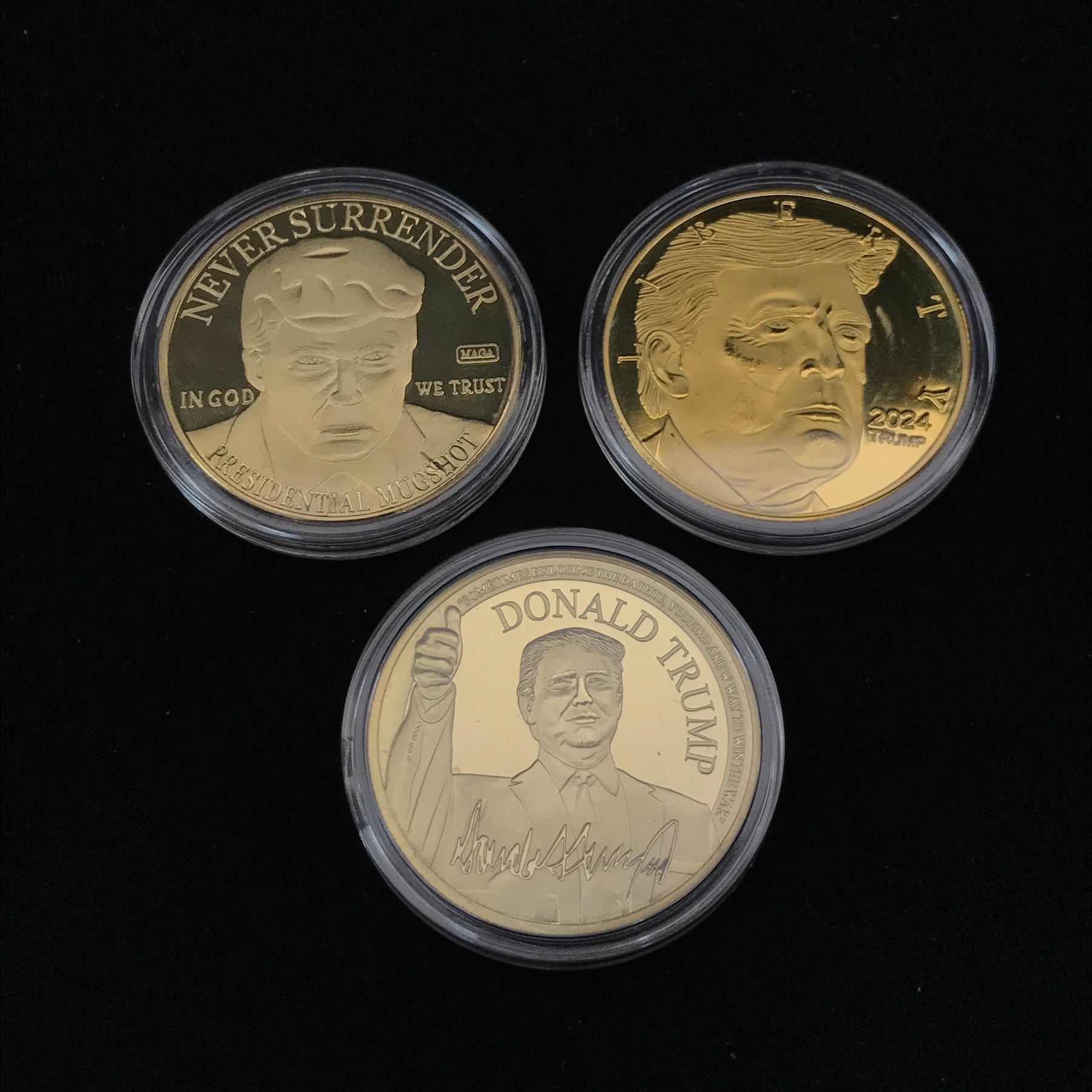 Trump Bank Note/coin SET OF 3 DONALD TRUMP COINS