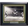 Image 1 : Pele Autographed Framed 16x20 Photo Brazil Bicycle Kick Beckett