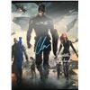 Image 1 : TRIPLE SIGNED CAPTAIN AMERICA 8X10 CHRIS EVANS, SCARLET JOHNANSSON AND SAMUEL L JACKSON - KB COA