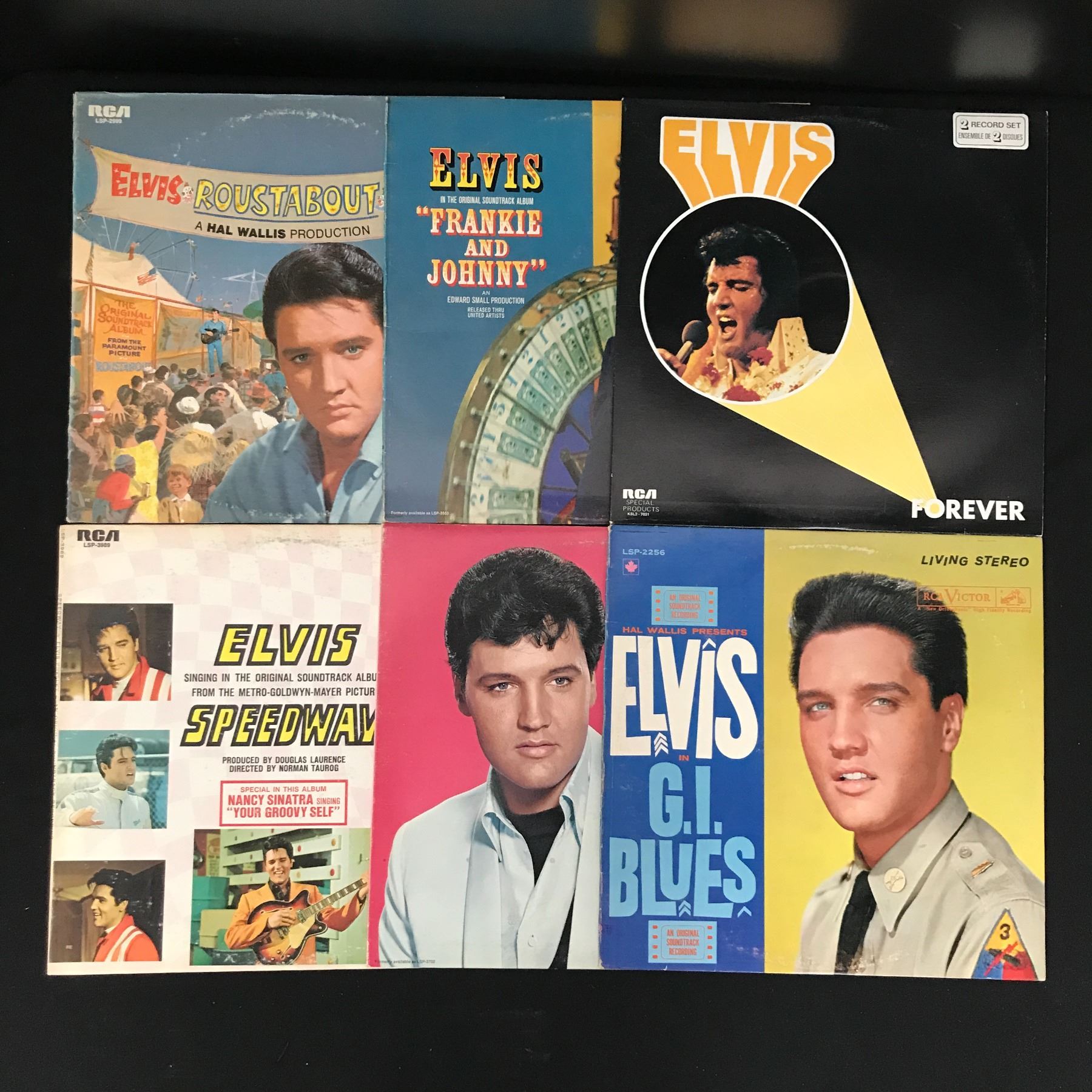 LOT OF 6 VINTAGE ELVIS PRESLEY RECORDS
