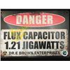 Image 1 : CHRISTOPHER LLOYD SIGNED FLUX CAPACITOR TIN SIGN (WWOC COA)
