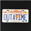 Image 1 : CHRISTOPHER LLOYD SIGNED 'OUTATIME' TIN SIGN (WWOC COA)