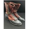 Image 1 : J. CHISHOLM 2 TONE MID CALF WOMENS BOOTS SIZE 10