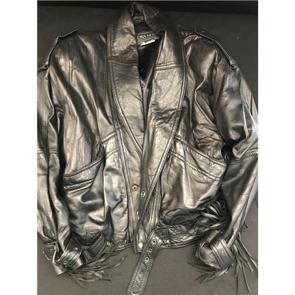 VINTAGE COSA NOVA SUADE AND LEATHER RIDING JACKET SIZE SMALL