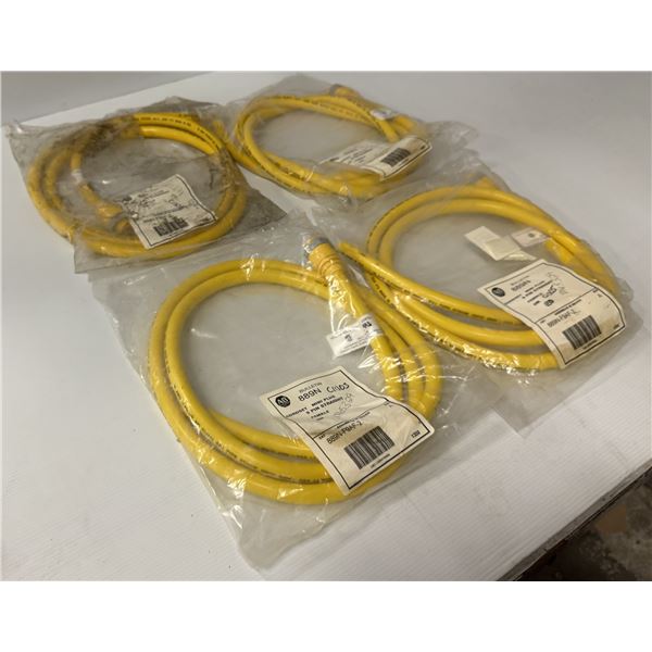 (4) Allen-Bradley #889N-F9AF-2 Cordsets