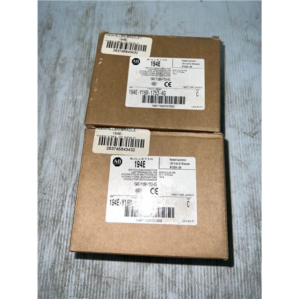 (2) Allen-Bradley #194E-Y16M-1753-4G