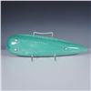 Image 3 : Royal Haeger Pottery Elongated Turquoise Dish, R1608 USA